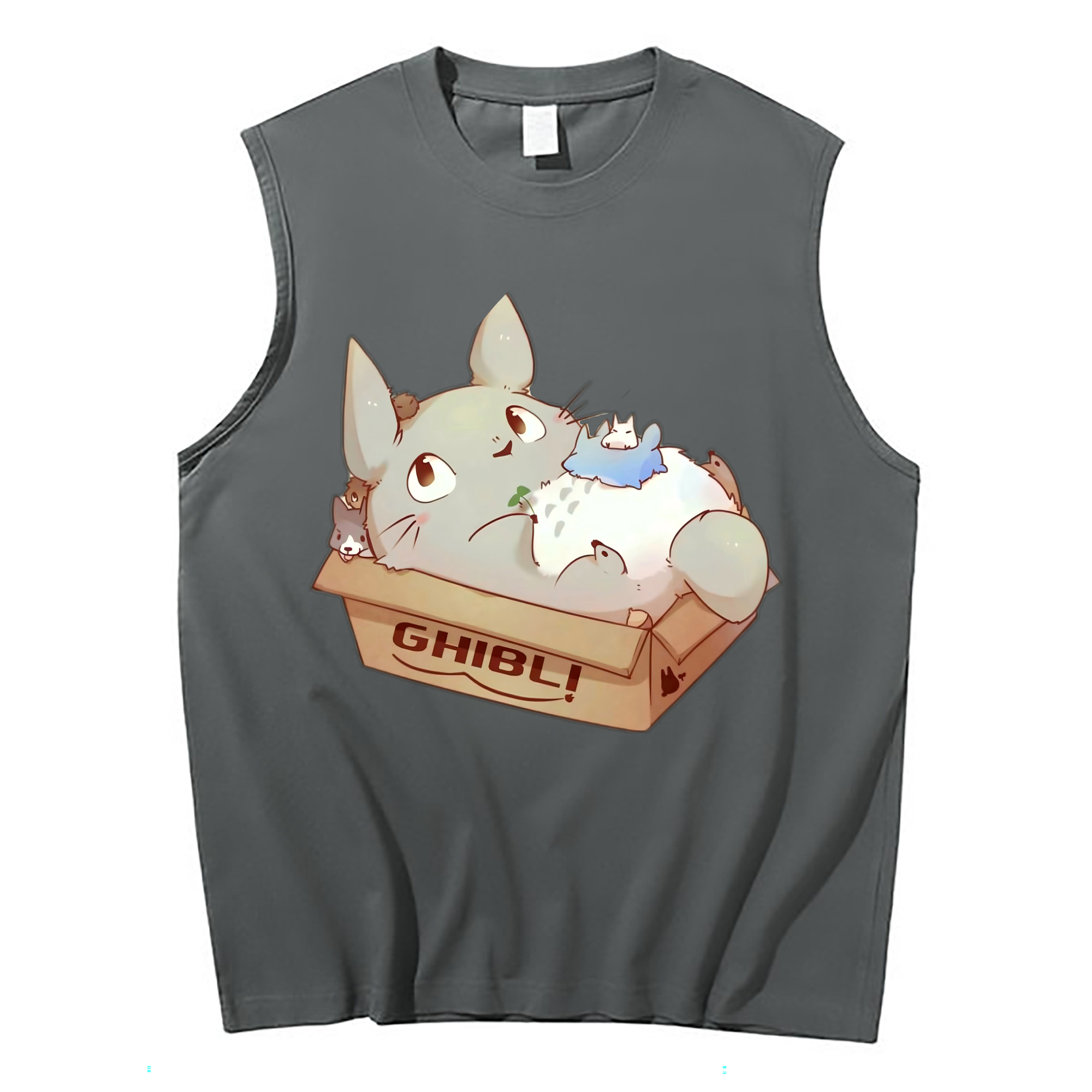 （画像用） となりのトトロ 草壁メイ 草壁サツキ My Neighbor Totoro Satsuki Kusakabe Mei Kusakabe コットン100％タンクトップ（フロントプリント）